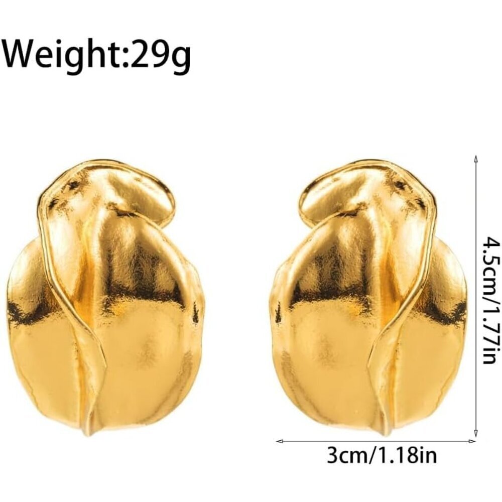 Chunky Statement Earrings Women Geometric Drop Dangle Vintage Fashion Jewelry - Picture 2 of 8